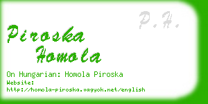 piroska homola business card